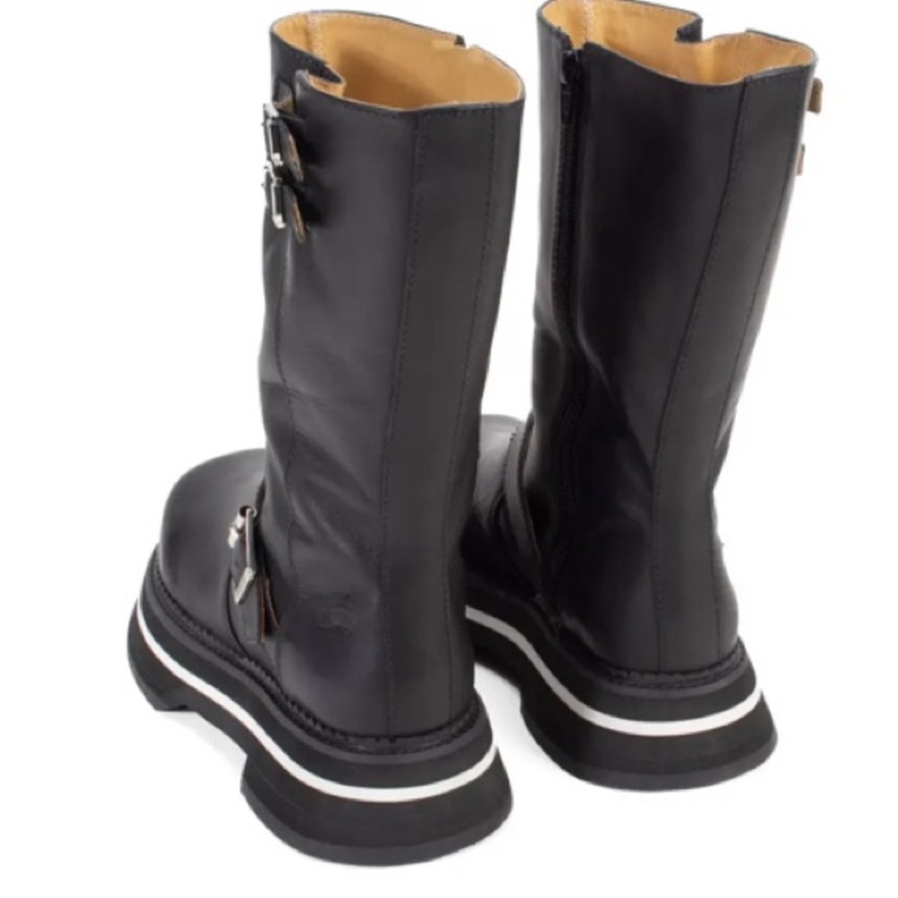 John Fluevog FV2 Boots, Size 10 black knee high chunky - Picture 2 of 12